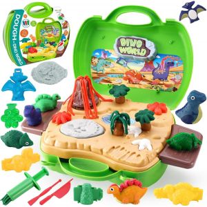 Set de Pâte à Modeler Dinosaures pour Enfants AccessoiresJouetsOutils et Formes À Partir de 3 Ans - Neuf