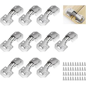 10 Pi&egrave;ces Charniere Porte Cuisine, Charniere Porte Placard 90 Degr&eacute;s Charniere Invisible, Charni&egrave;res Pour Placards, Charniere de Porte, Charniere Meuble pour Armoires, Armoires, Fen&ecirc;tres, Meubles - Neuf