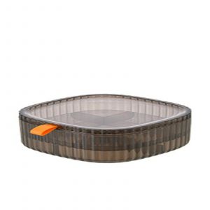 Bo&icirc;te De Rangement De Bijoux En Plastique Organisateur D'affichage De Bijoux &Eacute;tui De Rangement Portable 1 Couche,Brun Ambr&eacute; - Neuf