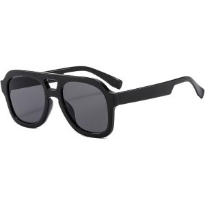 Lunette De Soleil Pilote Pour Homme Femme Lunettes Carrées Rétro Vintage Années 70 Lunettes Pilote Vintage Classique Uv400, 50mm - Neuf