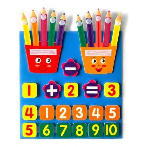Kits De Tableaux Num&eacute;riques En Feutre Pour Tout-Petits, Tableau D'enseignement Des Math&eacute;matiques, Tableau De Comptage Des Nombres, Tableau En Feutre Pour Enfants, Tableau &Eacute;ducatif - Neuf