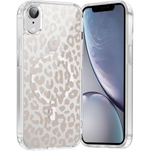 Maa-Coque Magnétique Pour Iphone Xr 6,1"", Compatible Avec Magsafe, Transparente Fille Etui Avec Aesthetic Motif Léopard Dessin, Souple Silicone Mince Tpu Case Antichoc Protection Housse Cover, 02 - Neuf