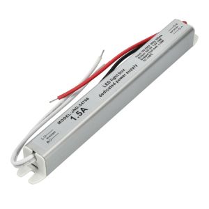 - Transformateur D'alimentation 110/220v Ac &Agrave; 12v Dc 18w 1,5a, Installation Int&eacute;rieure Ip20, Pour Bande Led, N&eacute;on Ou Appareils Basse Tension - Neuf