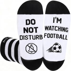 Jgd-Chaussettes De No&euml;l Fantaisie Pour Homme Et Femme, Cadeau D'anniversaire Pour Les Fans De Football, Do Not Disturb I'm Watching Chaussettes De Football 39-45 - Neuf