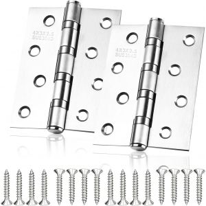 2pcs Charniere Porte Lourde, Exterieur Charnière Inox,Paumelles Charniere Porte Bois Charnières Acier Inoxydable Connecteurs Maison Pour Maison Meubles Matériel Armoire Garde Porte Tiroir (Black) - Neuf