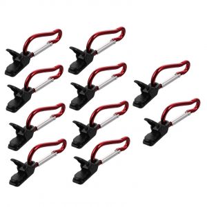 Lot De 10 Piquets De Tente Robustes Pour Auvent De Tente, Pinces De Securite, Accessoires D'exterieur Pour Camping, Voyage, Randonnee - Neuf