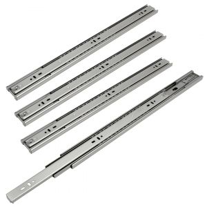 Glissi&egrave;res de tiroirs Coulisse &agrave; sortie totale Coulisse pour charges lourdes Coulisse t&eacute;lescopique Guidage &agrave; billes 45mm 400mm 4 pi&egrave;ces - Neuf