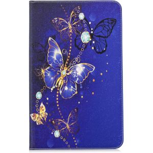 Eryi-Etui Galaxy Tab A 10.1 (2016) Sm-T580/T585 - Flip Portefeuille Coque Cuir Pochette Housse De Protection Avec Support Et Porte Carte Pour Samsung Galaxy Tab A6 10.1"" Tablette, Papillon Violet - Neuf