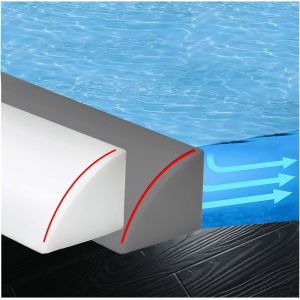Bande de protection contre les éclaboussures de 100 cm x 1,6 cm x 2,7 cm,autocollante pour sol de douche,stoppeur d'eau,seuil de douche(blanc) - Neuf