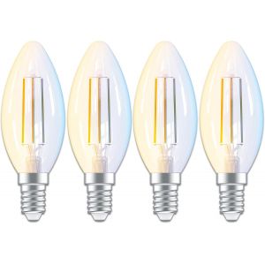 Ampoule Connectée E14 P45 4,5w 470lm, Ampoule Led Intelligente 2700k-6500k Compatible Avec Alexa, Google Home, Smart Life App, 2pcs - Neuf