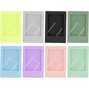 8 Pièces Mini Cadres Photo Polaroid 3 Pouces Petit Cadres Photo Colorés 9,2 X 6,1 Cm Décoration Cadre Photo Ensemble De Cadres Photo Pour 90 Films Instantanés Fujifilm Instax Mini - Neuf