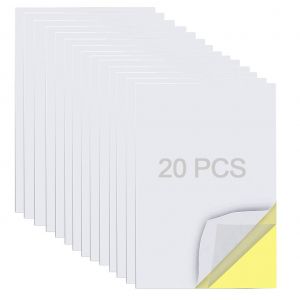 Lot de ruban adhésif double face transparent format A4 extra fort avec doublure jaune pour bricolage,fête,art,bricolage,décoration d'intérieur (20) - Neuf