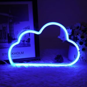 Lampe Néon LED en Forme de Nuage,Enseigne Lumineuse Neon Deco,Néon Décoration Murale,Neon Signe pour Décoration Murale,Chambre à Coucher,Bar,Mariage,Fête,Anniversaire.[Q291] - Neuf