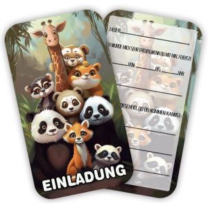 Lot de 12 cartes d'invitation pour anniversaire d'enfant fille garçon-Invitation élégante à un anniversaire pour garçons et filles-Cartes d'invitation à une fête d'anniversaire - Neuf