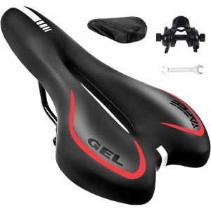 Selle De Vélo,Étanche Selle Vtt,Selle De Ergonomique Avec Boule D'amortisseur À Double Ressort,Avec Bande Réfléchissante Arrière,Pour Bicyclette Vtt Bicyclette Vélo De Route.[E142] - Neuf