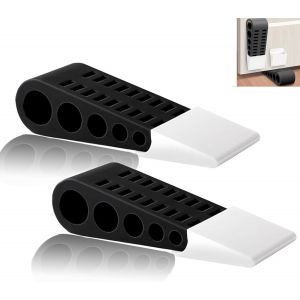 LETNERNY-Lot De 2 Butoirs De Porte Antid&eacute;rapants En Caoutchouc Pour Portes, Fen&ecirc;tres, Armoires Et Meubles &iquest; Cales De Butoir Avec Maintien Double Face - Neuf