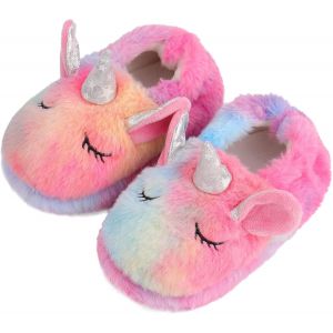 Ihkhu-Chausson Enfant Fille Garcon Animaux Peluche Souple Pantoufle Enfants Caoutchouc Antidérapantes - Neuf