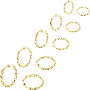 Senior-5 Paires Acier Inoxydable Torsad&eacute; Boucles D'oreilles Clips Femme Homme Fille Fausse Boucles D'oreilles Aimant Magn&eacute;tique Boucles D'oreilles Non Perc&eacute;es Pince Boucles D Oreilles Cr&eacute;ole[L361] - Neuf