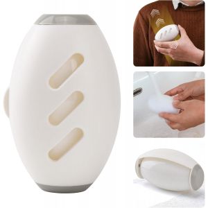 JGD-Reusable Lint Roller Ball, Rouleau &agrave; Peluches R&eacute;utilisable, Rouleau Adh&eacute;sif Lavable, Reusable Sticky Lint Roller pour Les V&ecirc;tements, Les Poils d'animaux, la Maison (Blanc) - Neuf