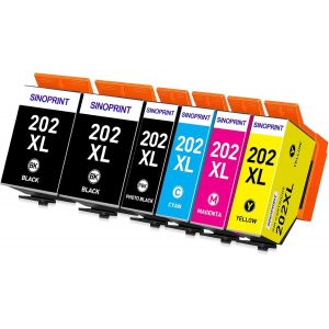 ERYI-Cartouche 202Xl Compatible Avec Epson 202 202Xl Cartouches D'Encre, Pour Cartouche Encre Epson Xp 6100 Expression Premium Xp-6105 Xp-6100 Xp-6000 Xp-6005 Xp6100 Xp6105 Xp6000 Xp6005 - Neuf
