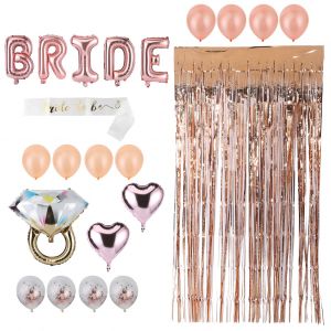 Hjlian Kit De Decorations De Fete?: Rideau En Guirlandes, Echarpe De Mariee, Ballons En Aluminium, Rubans, Fournitures De Decoration Pour Fete Prenuptiale - Neuf