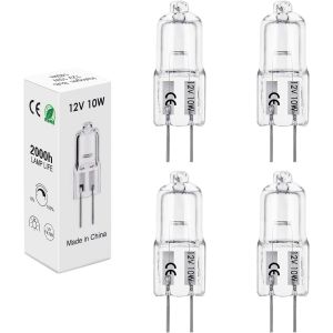 4er Ampoule Halogene G4, Ampoules 12v 10w 2700k Dimmable Warm White, Lampe Halogène G4,Pour Ampoule Hotte De Cuisine,Four,Plafonnier,Bain,Spots,Appliques Murales, Éclairage D'armoi[Amp745906] - Neuf