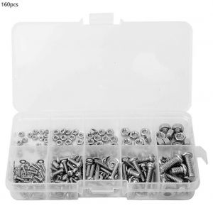 240 pcs boulon croisé écrou joint m2 m2.5 m3 m4 m5 ensemble d'outils de fixation en acier inoxydable - Neuf