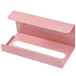 Porte-essuie-tout mural en plastique noir avec crochet pour un acc&egrave;s facile - Neuf