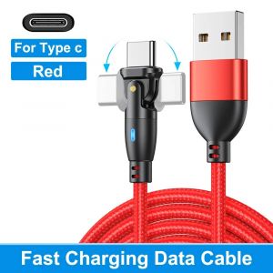 Câble Usb Type C Aufu Pour Realme Huawei P30 3a Cordon De Données De Charge Rapide Pour Samsung Oneplus Poco F3 Chargeur Iphone Fil Micro Usb.Red For Type-C.0,5 M - Neuf