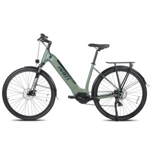 V&eacute;lo &Eacute;lectrique De Ville Fafrees Fm9, Moteur Central Bafang 250 W, Capteur De Couple, Vert - Neuf