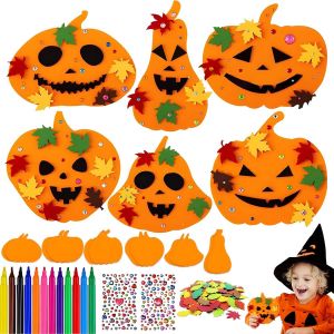 Cauc-76 Pi&egrave;ces Kit De Bricolage Citrouille, Artisanat D'automne Pour Enfants,D&eacute;coration D'halloween Citrouille Bricolage Pour Enfants,Kit De Bricolage Citrouille D'halloween (Oe) - Neuf