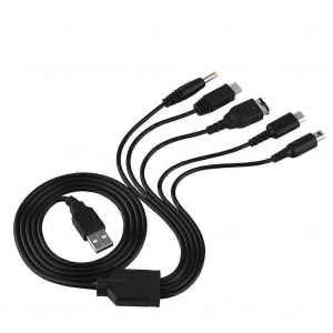 Chargeur Usb 5 En 1 Pour Nintendo Nds Ll Xl 3ds Wii U Psp C&acirc;ble De Charge Multifonction - Neuf