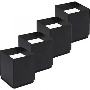 Lot De 4 Rehausseurs De Pieds De Lit En Acier Carbone, Rehausseurs De Meubles Pour Ajouter 5 Cm De Hauteur, Rehausseurs De Table, De Chaise Ou De Canapé, Gain De Place Pour Bureau Et Literie (Noir) - Neuf