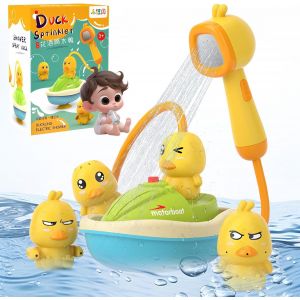 ERYI-Jouets De Salle De Bain À Partir De 1 2 3 4 Ans,Jouet De Bain Bébé Canard Avec Pommeau De Douche,Jouets De Bain Pour Bébé,Jouets De Baignoire Jouets De Baignoire Cadeaux Pour Enfants - Neuf
