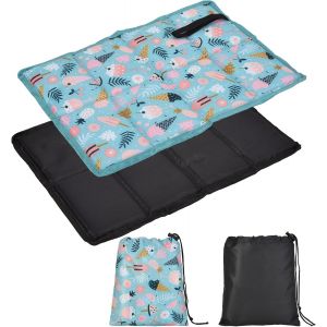 Lot De 2 Coussins De Siège Pliables Et Imperméables Avec 2 Sacs De Rangement Pour Aire De Jeux Extérieure, Jardin, Stade, Chasse, Camping, Randonnée, Pique-Nique - Neuf