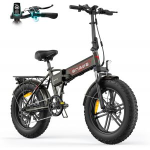 Engwe Ep-2 Boost - V&eacute;lo &Eacute;lectrique Pliable 20" - 48v 13ah - Autonomie 100km - Avec Amortisseur Avant - Vtc Fat Bike - Brun - Neuf