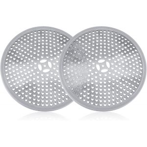 JGD-Lot de 2 protections de canalisations de douche en maille d'acier inoxydable pour &eacute;vier de douche Chrom&eacute; - Neuf
