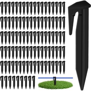 MEVRONISSHOP-100 Pi&egrave;ces Piquet Fil Robot Tondeuse, Piquet de Terre pour C&acirc;ble de D&eacute;limitation, Crochet Accessoires pour C&acirc;bles P&eacute;riph&eacute;riques Tondeuse Robot, Piquet de Terre pour C&acirc;ble de D&eacute;limitation - Neuf