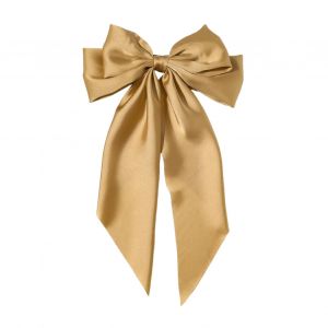 Ruban Bowknot Décor Épingle À Cheveux Satin Tissu Printemps Pince À Cheveux Anti-Dérapant Conception Noeud Décoratif Ruban Tête Arrière Pince À Cheveux Accessoire De Cheveux-Champagne - Neuf
