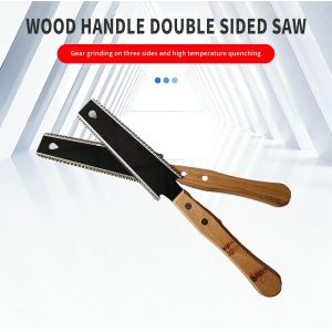 japonaise portable Scie à traction,scie japonaise menuisier Coupe à ras, Lames de coupe à trois côtés, Lame double face tranchante, Coupe du bois, outils menuisiers - Neuf