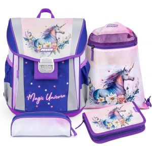 CHECARZHN--NO1-Classic, Cartable Mixte Enfant, Violet, 46-Teilig - Neuf
