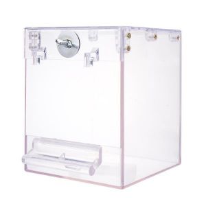 Baignoire Transparente &Eacute;cologique Pour Petits Oiseaux &iquest; Bassin De Bain Pour Perroquets Et Pinsons &iquest; Design Durable Et L&eacute;ger - Neuf