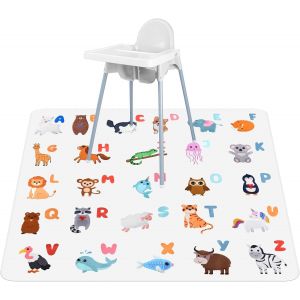 Tapis Chaise Haute,B&eacute;b&eacute; Chaise Haute Tapis B&eacute;b&eacute; Tapis Splat 52 Inch,B&eacute;b&eacute; Splash Tapis Anti-&Eacute;claboussures Chaise Haute, B&acirc;che Grande De Protection De Peinture,Tapis De Protection De Sol - Neuf