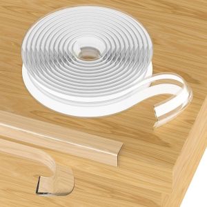 Pre-Adhesive Baby Table Protector,4 M Baby Table Corner Protector,100% Silicone For Children,Pre-Adhesive Tape,For Furniture Against Sharp Corners,Cabinets,Tables - Neuf