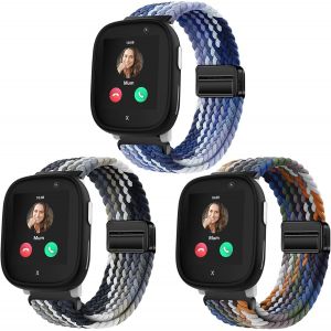 KAL-3 Lot Bracelet Tress&eacute;s Compatibles Avec Xplora Xplora X6/X6 Pro/Anio 6, Tissu Ultra-L&eacute;ger, &Eacute;tanches Jusqu'&Agrave; 10 Atm, Adapt&eacute;s Aux Enfants (Multicolore) - Neuf