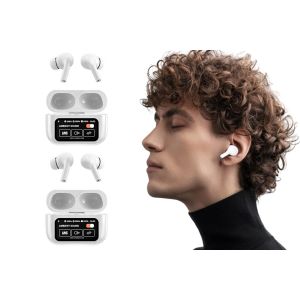 &Eacute;couteurs intra-auriculaires Bluetooth &agrave; &eacute;cran tactile avec r&eacute;duction de bruit active et &eacute;tui de chargement - Lot de 2 - Neuf