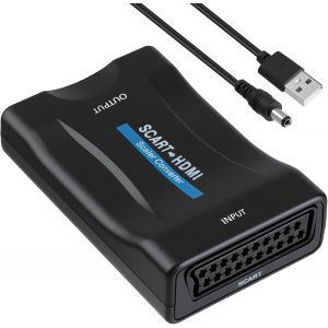 VornixorSarlshop-Adaptateur P&eacute;ritel vers HDMI avec C&acirc;ble USB 720p/1080p, Convertisseur Peritel HDMI pour TV Moniteur Projecteur, Scart Audio Vid&eacute;o HD Compatible avec PS3 DVD VHS Xbox Blu-Ray Plug and - Neuf