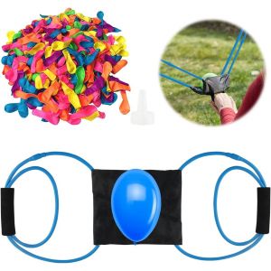 Lanceur De Ballons À Eau Pour 3 Personnes, Canon À Ballon D'eau, 300 Yard Lanceur De Ballons D'eau, Lance Pierre Ballon Livré Avec 200 Ballons À Eau, Jeux De Plein Air Pour Enfants Et Ado(Bleu) - Neuf