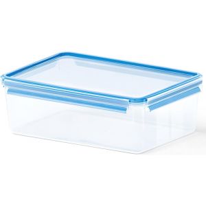 508547 Boîte Alimentaire Rectangulaire Avec Couvercle,5.4 Litres,Transparent/Bleu,Clip & Close - Neuf