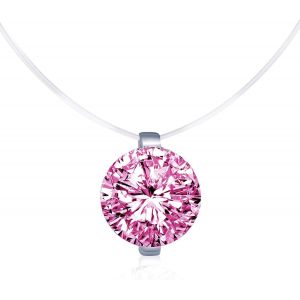Kal-Collier Invisible Femme Collier De La Clavicule Élégant Solitaire Zircon Le Fil Nylon Transparent - Neuf